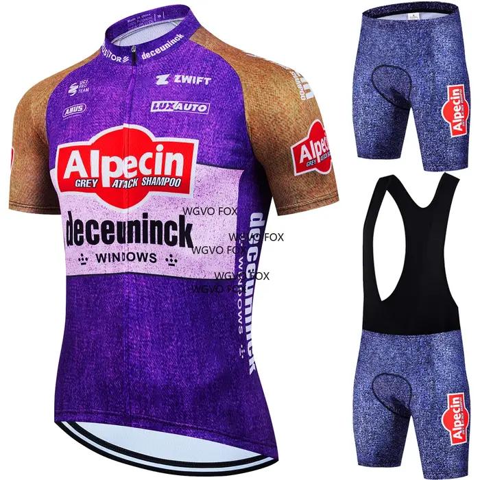 Vêtements de cyclisme en jersey pour hommes 2025 – Collection Printemps-Été Vélo de Route ALPECIN – Ensemble Tenue VTT Homme – Maillots, Pantalons et Bretelles