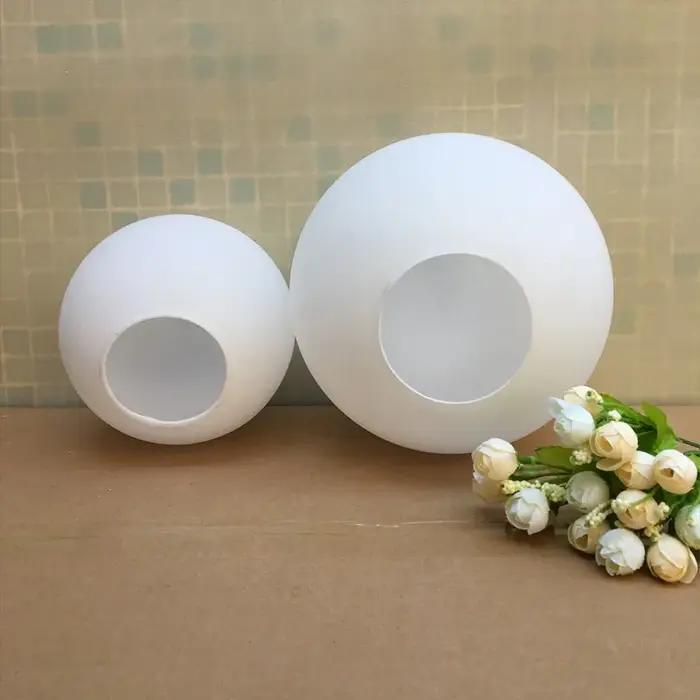 Abat-jour en verre blanc, abat-jour globe laiteux adapté à la lampe, couvercle de lumière rond D10 c