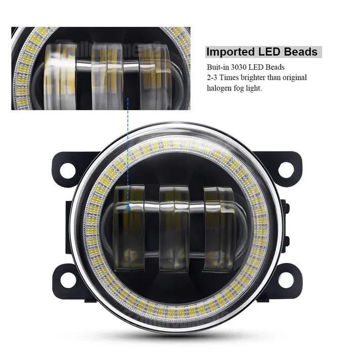 2 X phare antibrouillard œil d'ange de voiture pour Peugeot 3008 207 307 2008 4008 4007 5008 408 407
