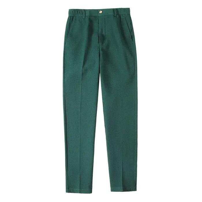Pantalon formel élégant slim waist stretch business mariage soirée homme 2024