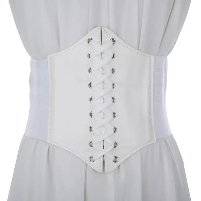 Nouveau Corset Punk noir large ceinture en cuir Pu minceur ceintures de corps pour les femmes élasti