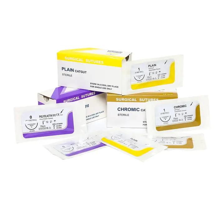 Fil de suture absorbable pour chien PGA 910 75CM
