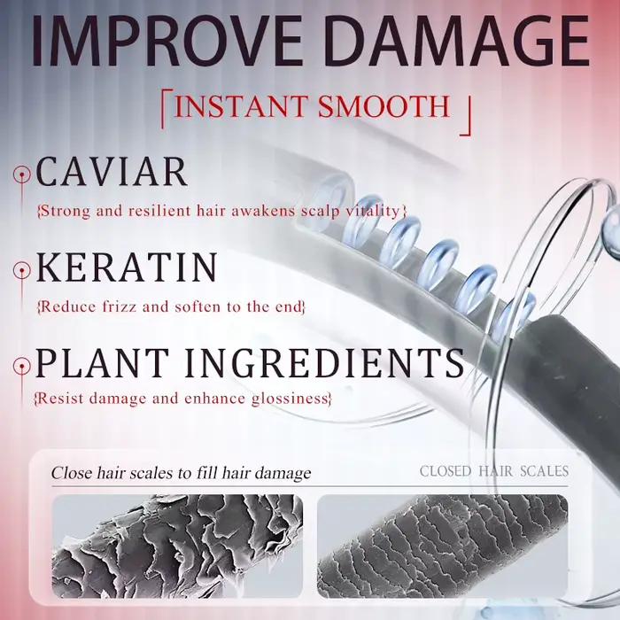 Masque capillaire à la kératine 500ml pour la restauration des cheveux abîmés, masque au caviar, sha