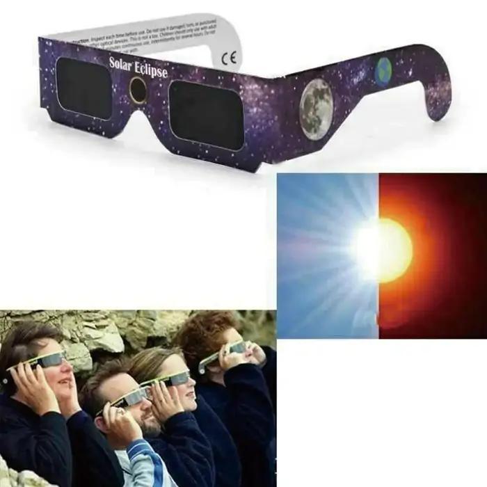 Lunettes papier éclipse solaire 1/5/10 pièces - Protection UV sécurité observation - Couleur aléatoire