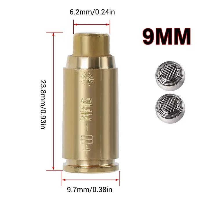 Borosighter Laser en laiton à point rouge CAL 9mm/.223/5.56/308/7.62/.45/30-06, cartouche pour porté