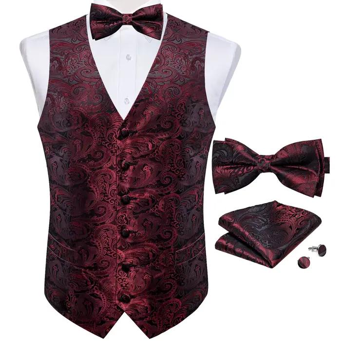 Gilet de costume en soie pour hommes