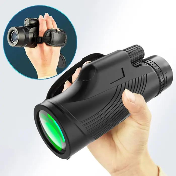 Télescope pliable 12x50 HD 5000m portable pour chasse sport camping voyage longue distance