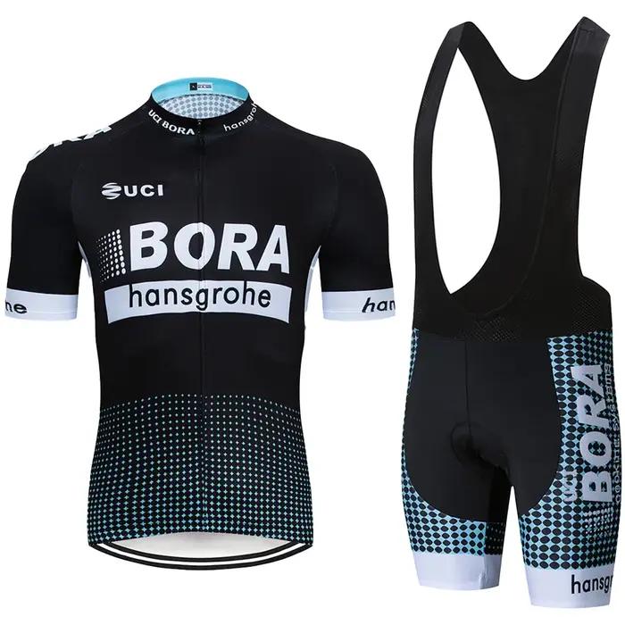 Maillot de cyclisme pour homme ensemble de maillots d'été UCI BORA avec coussin respirant en gel pour performances sportives et entraînements intensifs
