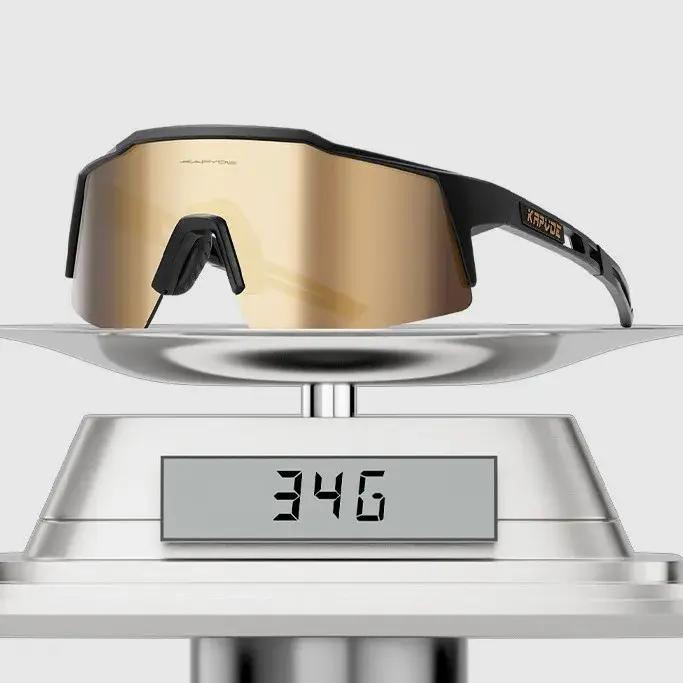 Lunettes de sport polarisées KAPVOE pour vélo route, VTT, course et pêche - Homme et Femme