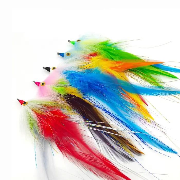 Streamer pêche à la mouche mouches Conehead pour truite Steelhead saumon brochet mouche attachant crochet mouches de banderole d'eau salée
