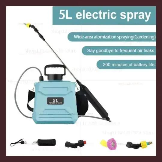 Pulvérisateur électrique portable 5L pour désinfection agricole et pesticides, idéal pour l'agricult