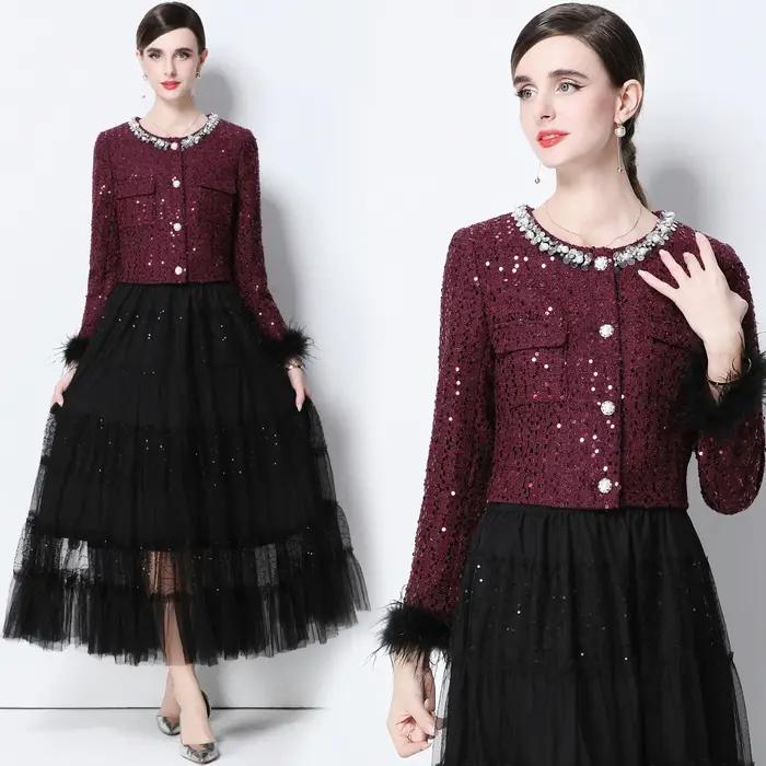 JAMERARY-Ensemble Baroque Deux Pièces pour Femme, Tenue de Marque, Style Boho, Imprimé Floral, Bonne