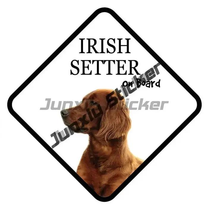 Autocollant de pare-chocs en vinyle Setter irlandais