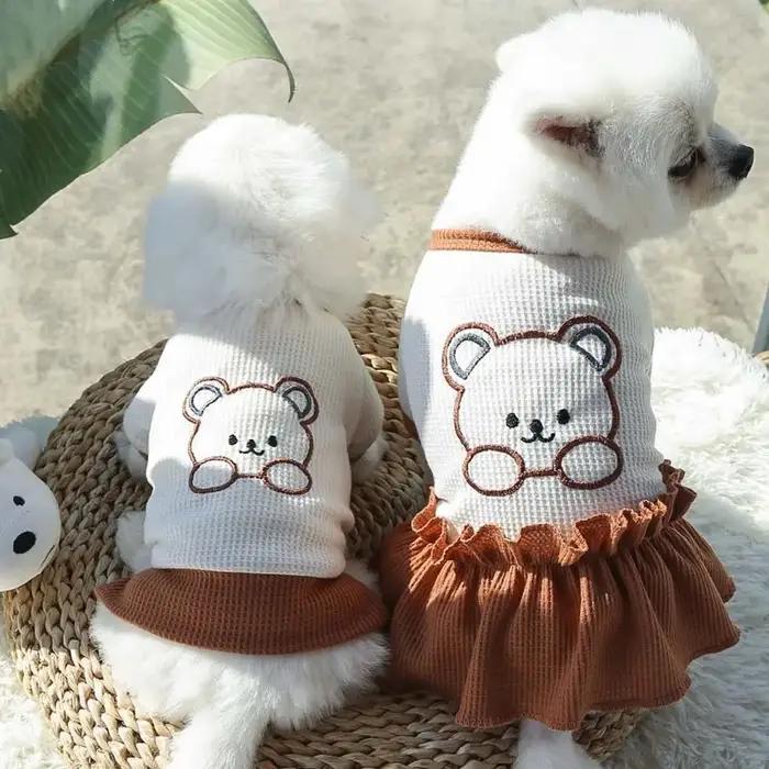 T-shirt doux pour chiot bouledogue français printemps-été pour chiens de petite et moyenne taille, vêtements pour amoureux des animaux, jupes pour animaux, robe pour chien, chemise pour chat