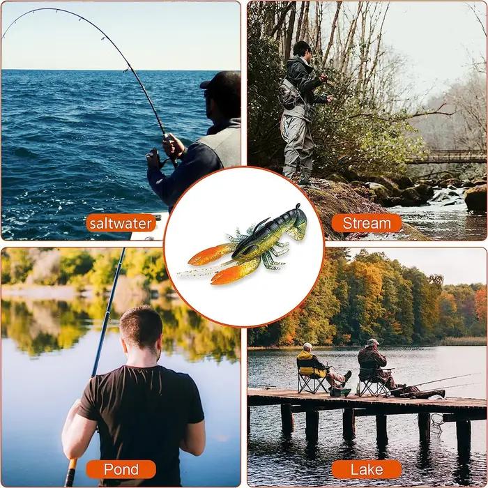 1cs 7cm/12g Attrapez plus de poissons avec les leurres de pêche aux écrevisses - Appâts souples pour homard