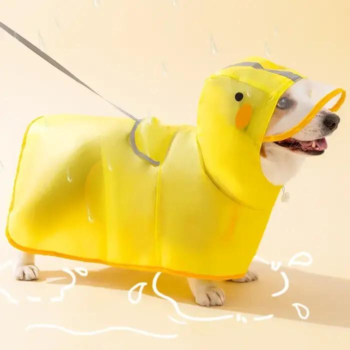 Vêtements de pluie en forme de canard pour chien