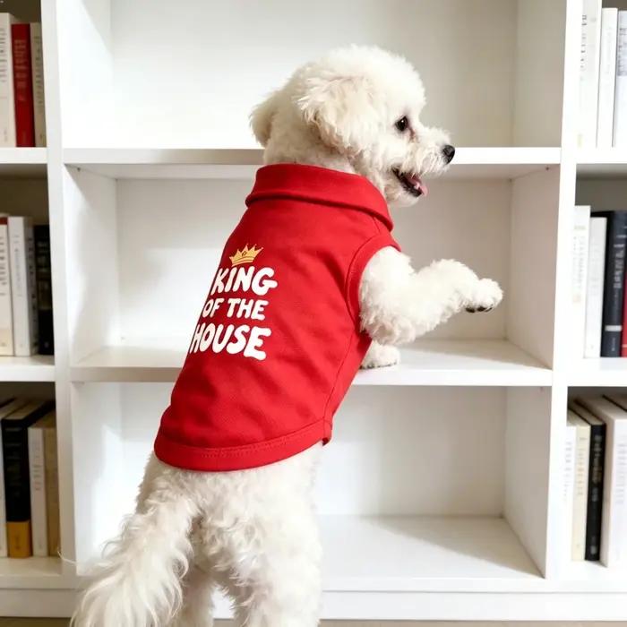 Veste polo sans manches pour chien King of The House Crown
