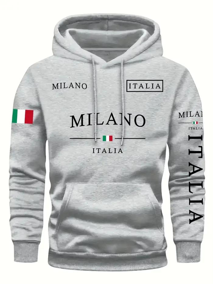 Sweat-shirt unisexe ITALIA MILANO pour homme et femme