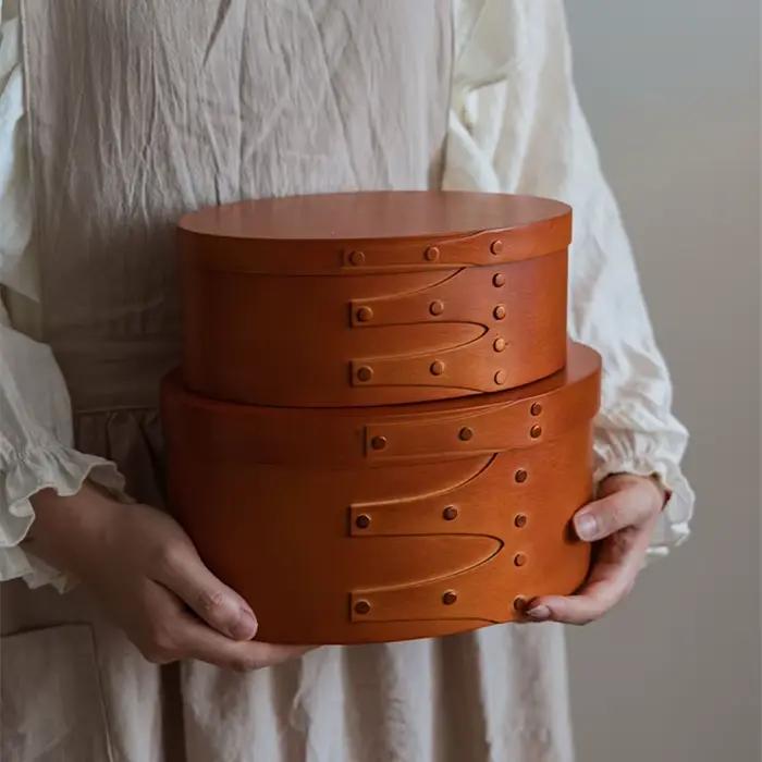 Boîte de rangement en bois Vintage élégante