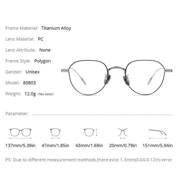 NIANZHEN alliage de titane lunettes cadre hommes polygone marque Design lunettes femmes ultraléger r