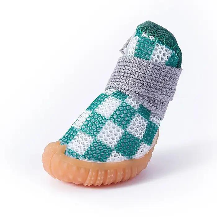 Chaussures pour animaux de compagnie chaussons pour chiots pour petits chiens chaussée chaude été respirant bottes