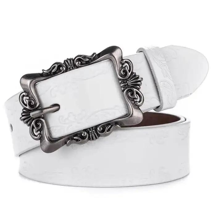 BOKADIAO ceinture en cuir véritable pour femmes chaudes Punk marque de luxe ceintures de créateur po