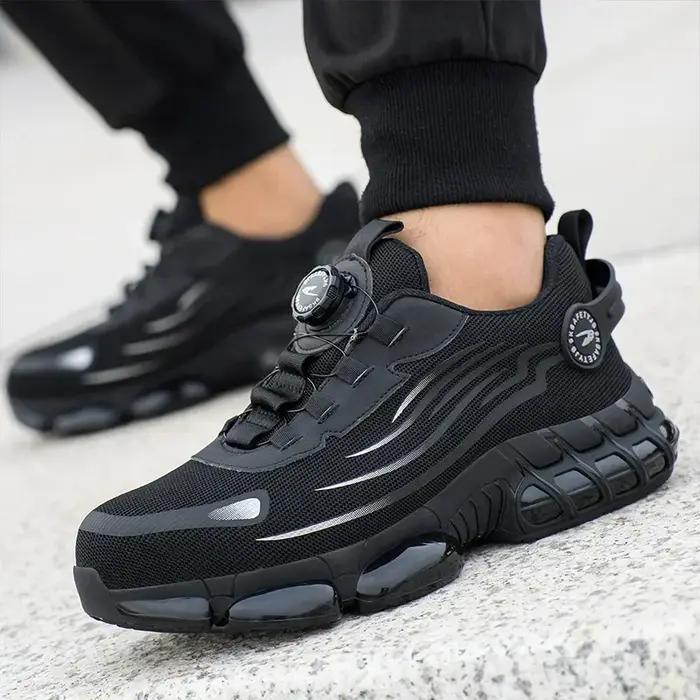 Chaussures de sécurité pour hommes bottes de protection élastiques chaussures décontractées à la mode respirantes protection contre les odeurs chaussures de travail pour hommes occasions spéciales