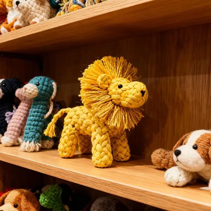 Jouet à mâcher en forme de lion pour chien - Pack individuel
