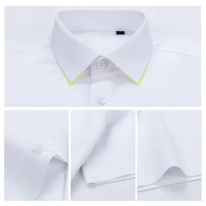 Chemise slim ultra-extensible pour hommes de qualité supérieure – Chemise formelle d'affaires soyeus