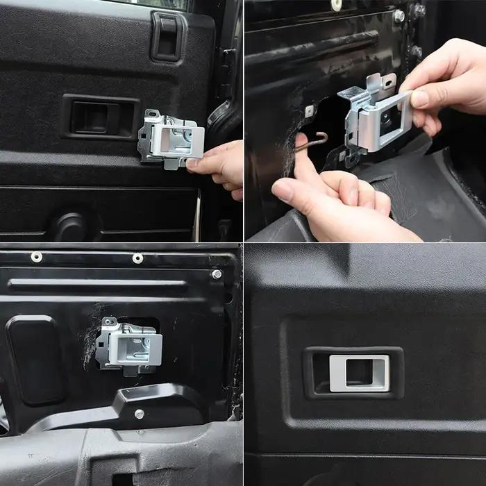 Pour Land Rover Defender 90 110 2004-18 en alliage d'aluminium porte de voiture porte intérieure bol