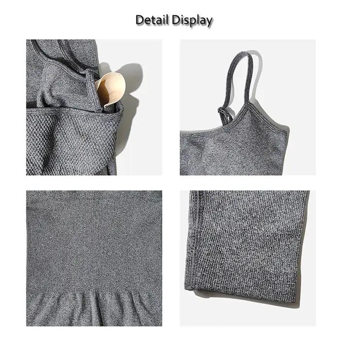 Ensemble de survêtement de yoga pour femme, combinaisons sans couture, barboteuses d'entraînement de