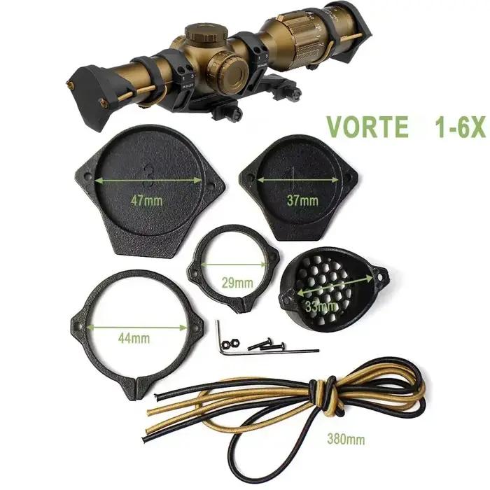 Cache-objectif de protection rabattable pour lunette de visée de chasse Vorte Scope