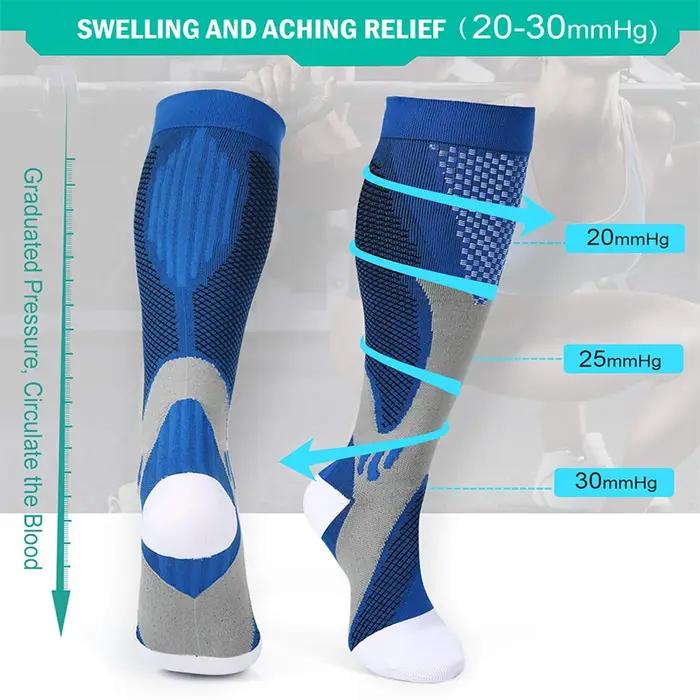 Chaussettes compression chasse Brothock - Médicales cyclisme séchage rapide nylon sport