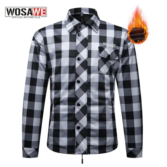 Veste à carreaux unisexe WOSAWE pour motocross