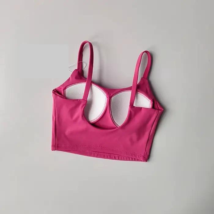Femmes Sport soutien-gorge haut Push Up Fitness fixe avec coussinet Yoga soutien-gorge sous-vêtement