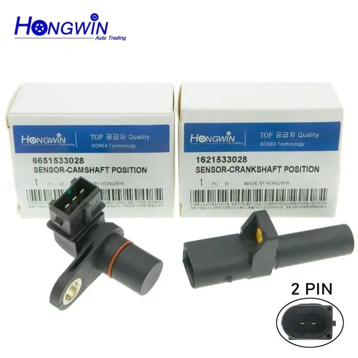 ENSEMBLE 6651533028 1621533028 Capteur de position d'arbre à cames et de vilebrequin du moteur compatible avec Ssangyong