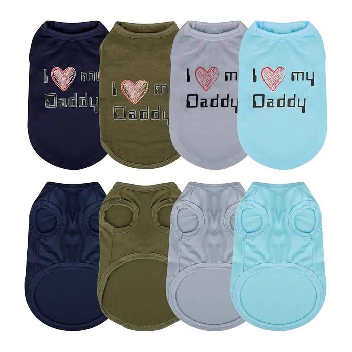 T-shirt d'été en coton pour chiens de petite et moyenne taille, vêtements pour animaux de compagnie, accessoires pour chiens