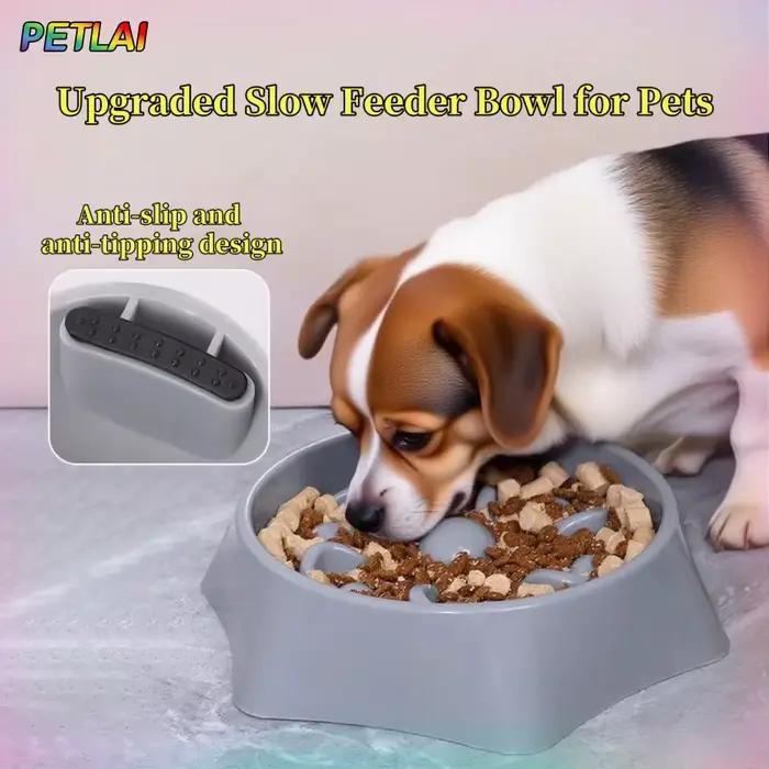Bols pour chiens mangeoire lente Anti-étouffement ralentissement manger de la bouchée arrêter facile à nettoyer Puzzle bol de nourriture pour chien alimentation interactive antidérapante