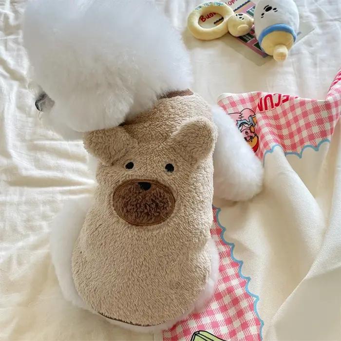 1.5-11.5kg hiver chien vêtements doux en peluche ours