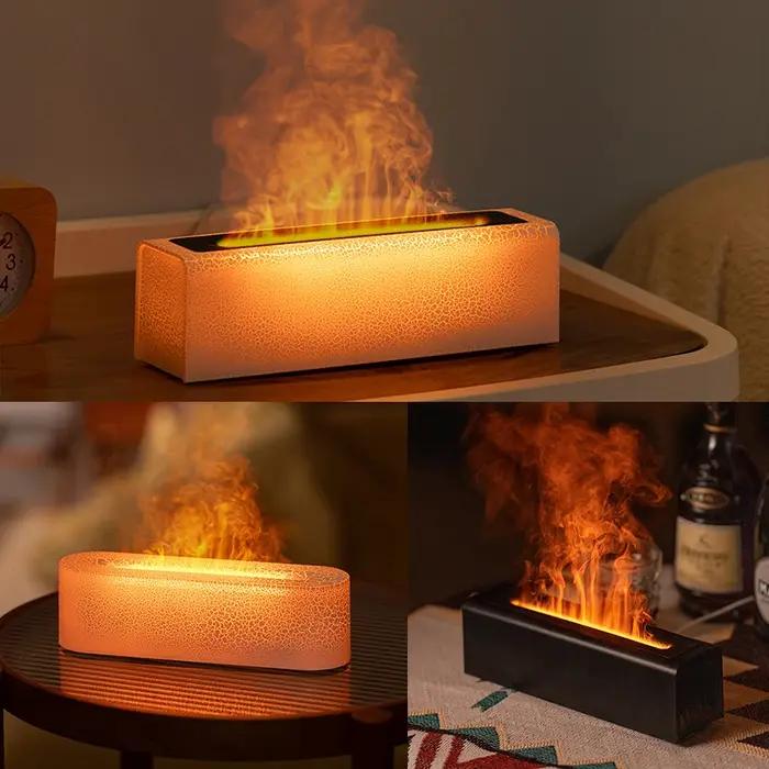KINSCOTER diffuseur d'arôme d'huile essentielle humidificateur d'air de flamme diffuseur de brume fr