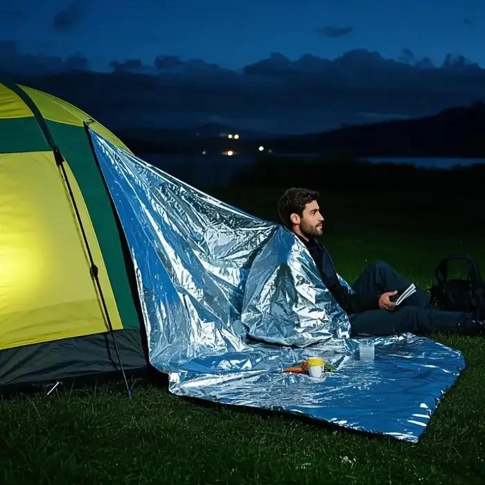 Couvertures de survie d'urgence – Isolation thermique robuste 157x210cm pour le camping