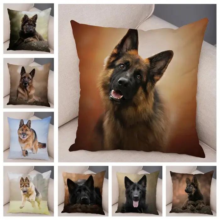 Taie d'oreiller décorative imprimée chien berger