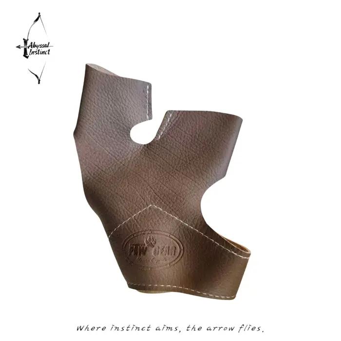 Gant de protection main d'arc pour chasse - Protection cuir contre la corde d'arc recurve - Accessoire tir à l'arc