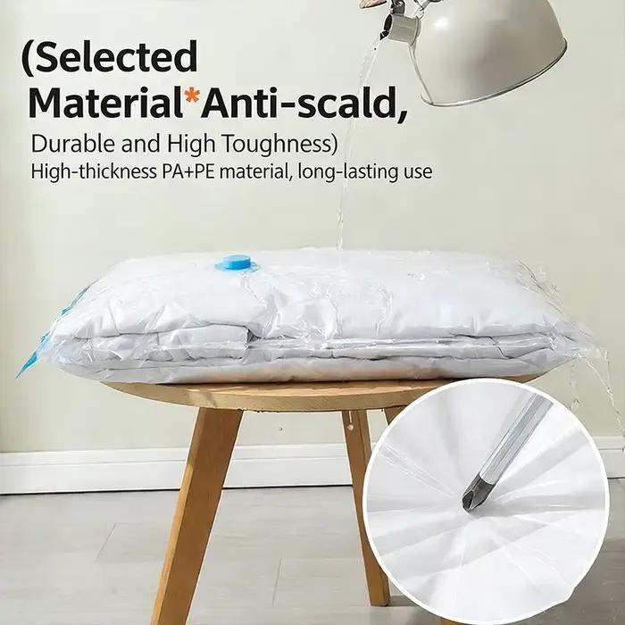 Sac sous vide pour vêtements, sac sous vide avec pompe, essentiels de voyage, sacs économiseurs d'espace pour couettes, couvertures, organisateur de rangement