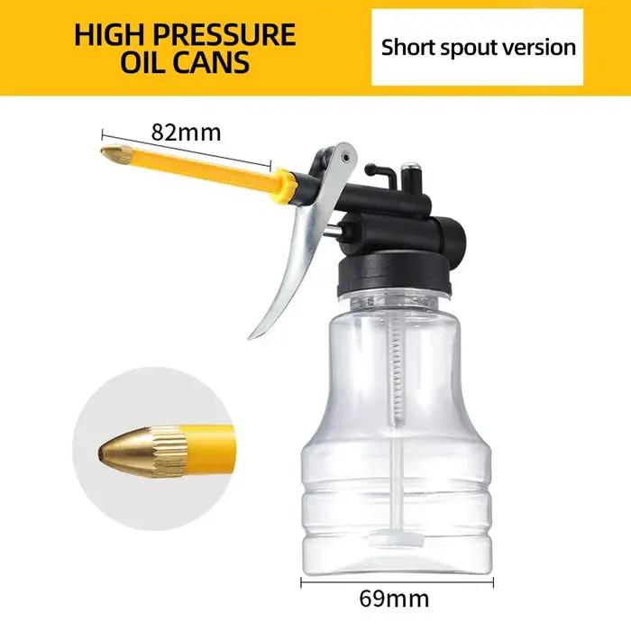  Pistolet à huile lubrifiante portable – Pompe en plastique transparent de 250 ml pour voitures, mo