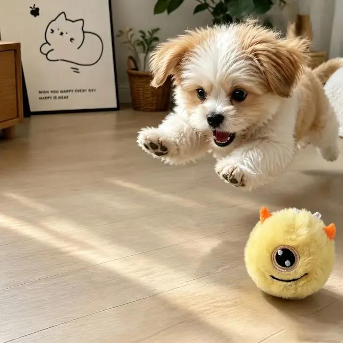 Jouet rebondissant pour chien, jouet interactif léger et très élastique pour chiot, lavable, jouet anti-ennui pour chiens, jouet durable