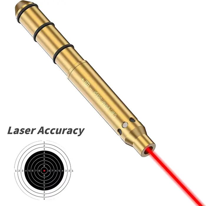 Visée d'alésage Laser tactique. 177/22LR/.223Rem/9mm/.38spl Cal, baril d'extrémité d'alésage Laser rouge pour pistolets de Revolvers, fusil, pistolets à Air