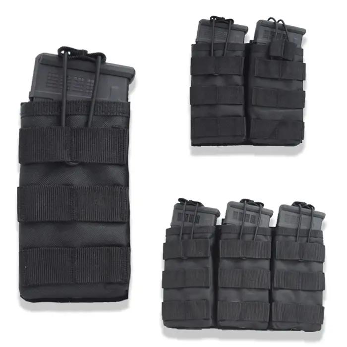 Sac de transport tactique extérieur pour chargeurs de fusil - Simple/Double/Triple - Accessoire de chasse pour armes à feu longues