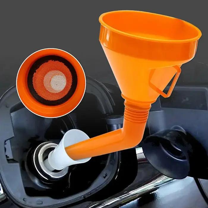Entonnoir Flexible à Long Col avec Poignée de Filtre pour Vidange de Transmissions Huile et Eau Occasions Spéciales Usage Polyvalent