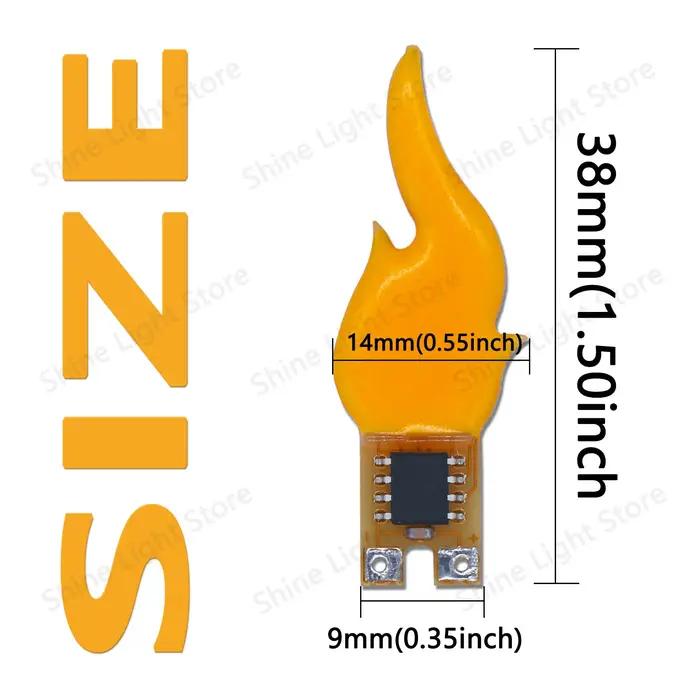 DC3-5V Led Cob Flash bougies Edison flamme LED Filament Diode fête d'anniversaire décoration ampoule